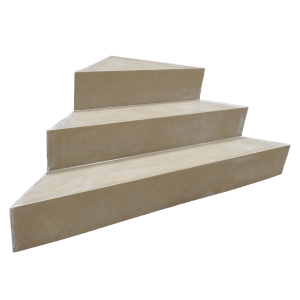 Vinyl Over Fiberglass Corner Step (90 Degree)