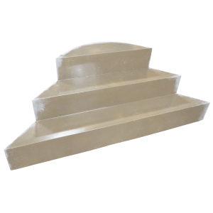 Vinyl Over Fiberglass Corner Step (2ft Radius)