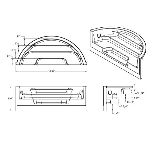 10ft.-Straight-Front-Roman-Back-Step Spec