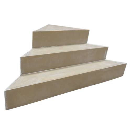 Vinyl Over Fiberglass Corner Step (90 Degree)