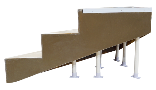 Vinyl Over Fiberglass Corner Step (90 Degree)-02