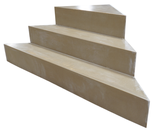 Vinyl Over Fiberglass Corner Step (90 Degree)-06