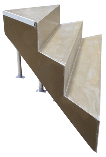 Vinyl Over Fiberglass Corner Step (90 Degree)-09