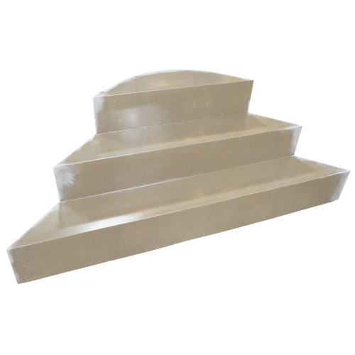 Vinyl Over Fiberglass Corner Step (2ft Radius)